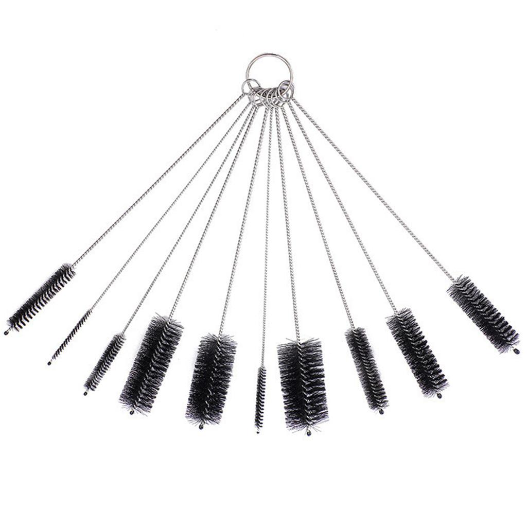 10Pcs Nylon Straw Brush Set For Baby Bottle Test Tube Cleaning