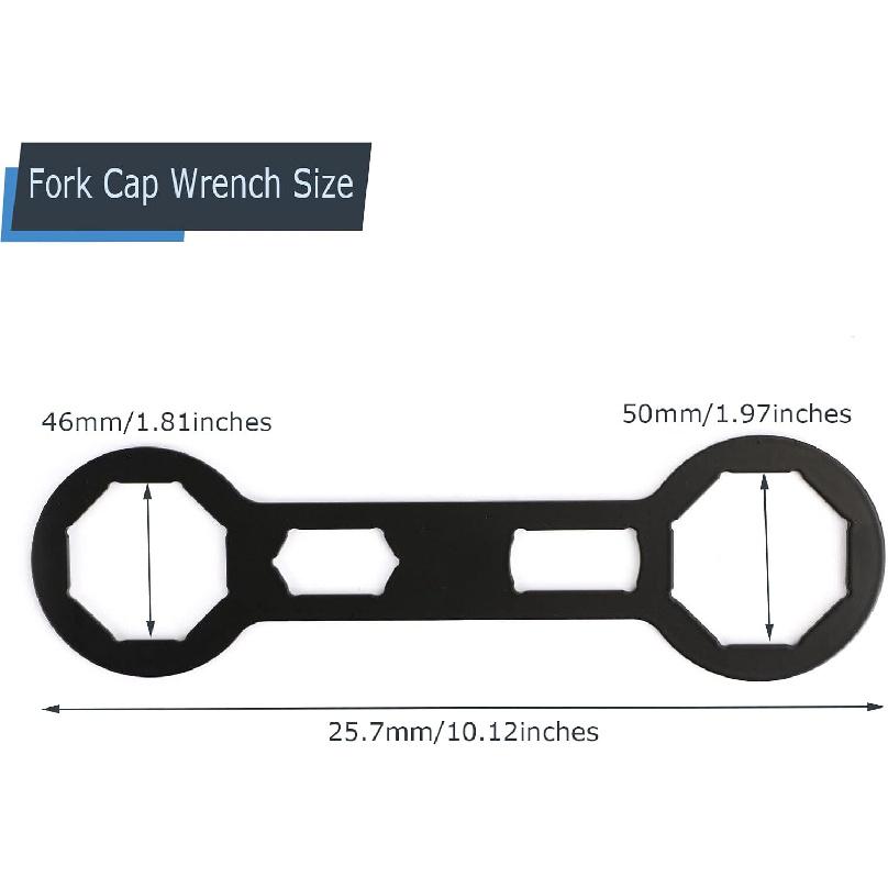 Fork Cap Wrench 46mm / 50mm,for Suzuki H-onda CR CRF 250 450 Rebuild Tool Front Forks,Motorcycle Dirt Bike Repair Tool