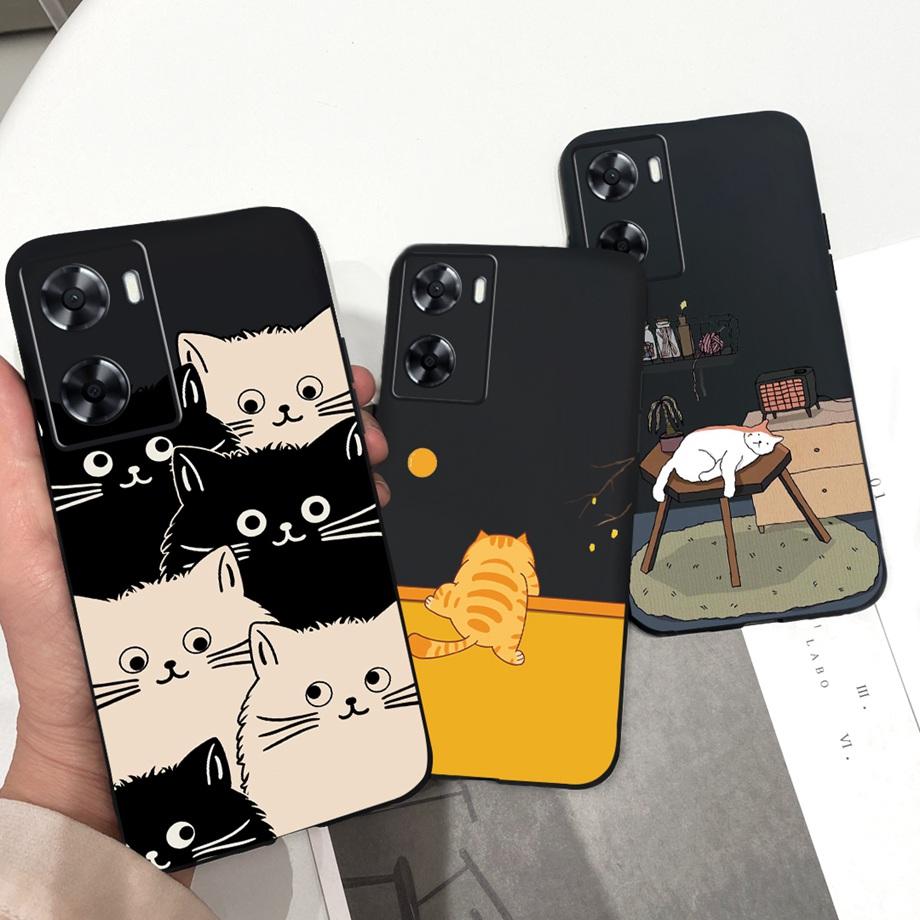 For OPPO A57 4G CPH2387 Case For OPPO A77 5G CPH2339 Soft Silicone Flower Phone Cover For OPPO A77S A57S A57e 2022 Funda TPU Bag