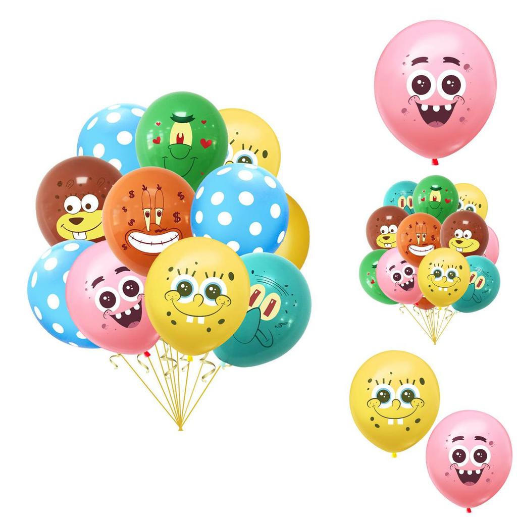 Adorable Spongebob Latex Balloons For Kids Birthday Party And Baby Shower Decorations