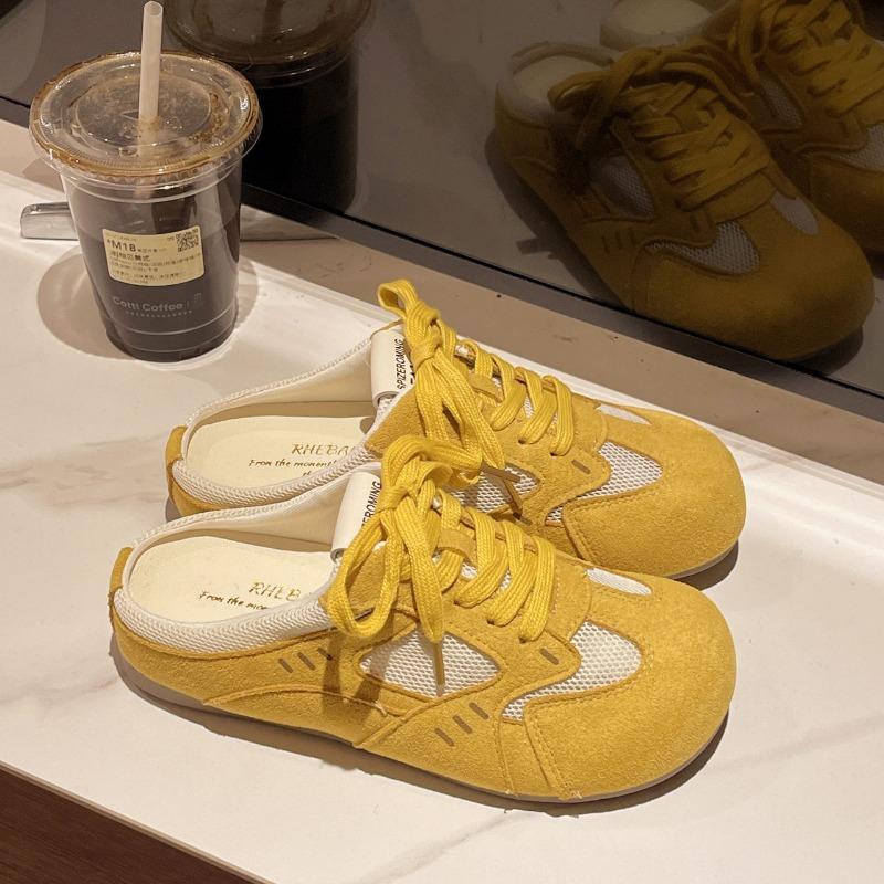 Thick-bottomed mesh bag head half slippers summer wear dopamine design sense casual cool slippers