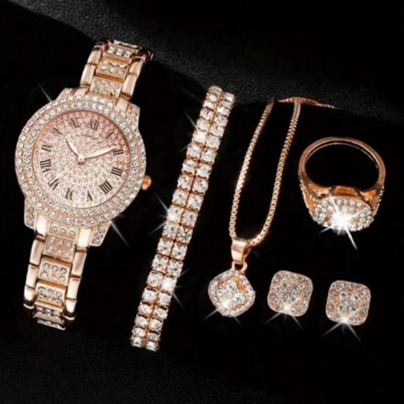 2024 TEUM Korean Style Leather Ladies Quartz Watch with Rhinestone Jewelry