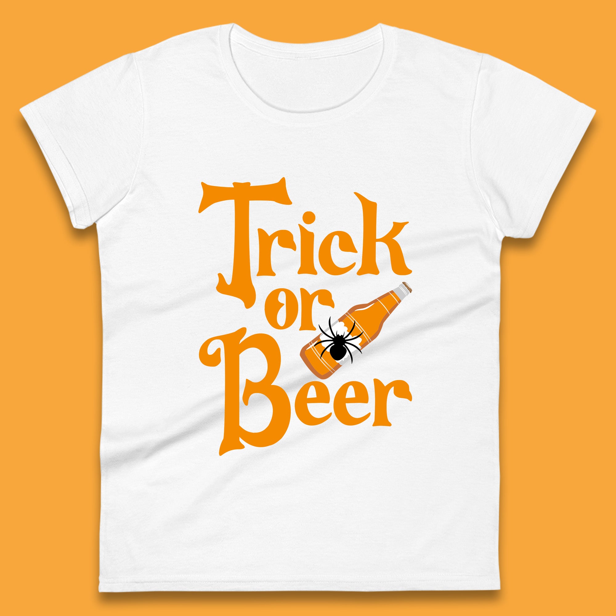 

Trick Or Beer Halloween Drinking Beer Lover Drinker Halloween Party Womens Tee T Shirt Mens Tops Unisex Top L