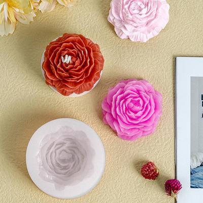 Diy Big Peony Flower Candle Silicone Mold For Wedding Party Dinner Candle Making Diy Handmade Scented Candles Soap Crafts Baking Molds