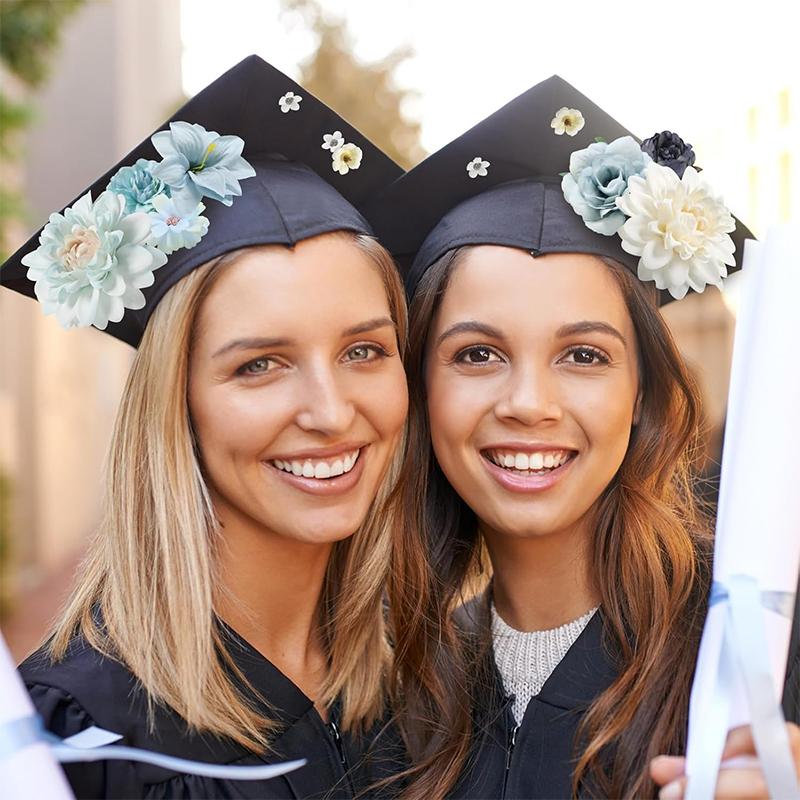 25Pcs 4cm Artificial Flower Blue Artificial Dahlia Rose Flower for Wedding Bridal Party Baby Shower Graduation Season Home Decor