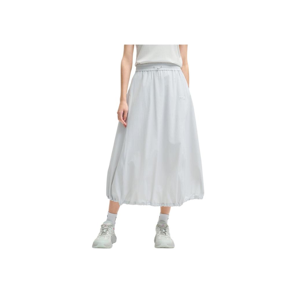 New FILA ORIGINALE Casual Long Skirt Women's Earth Gray F51W529307F-GY