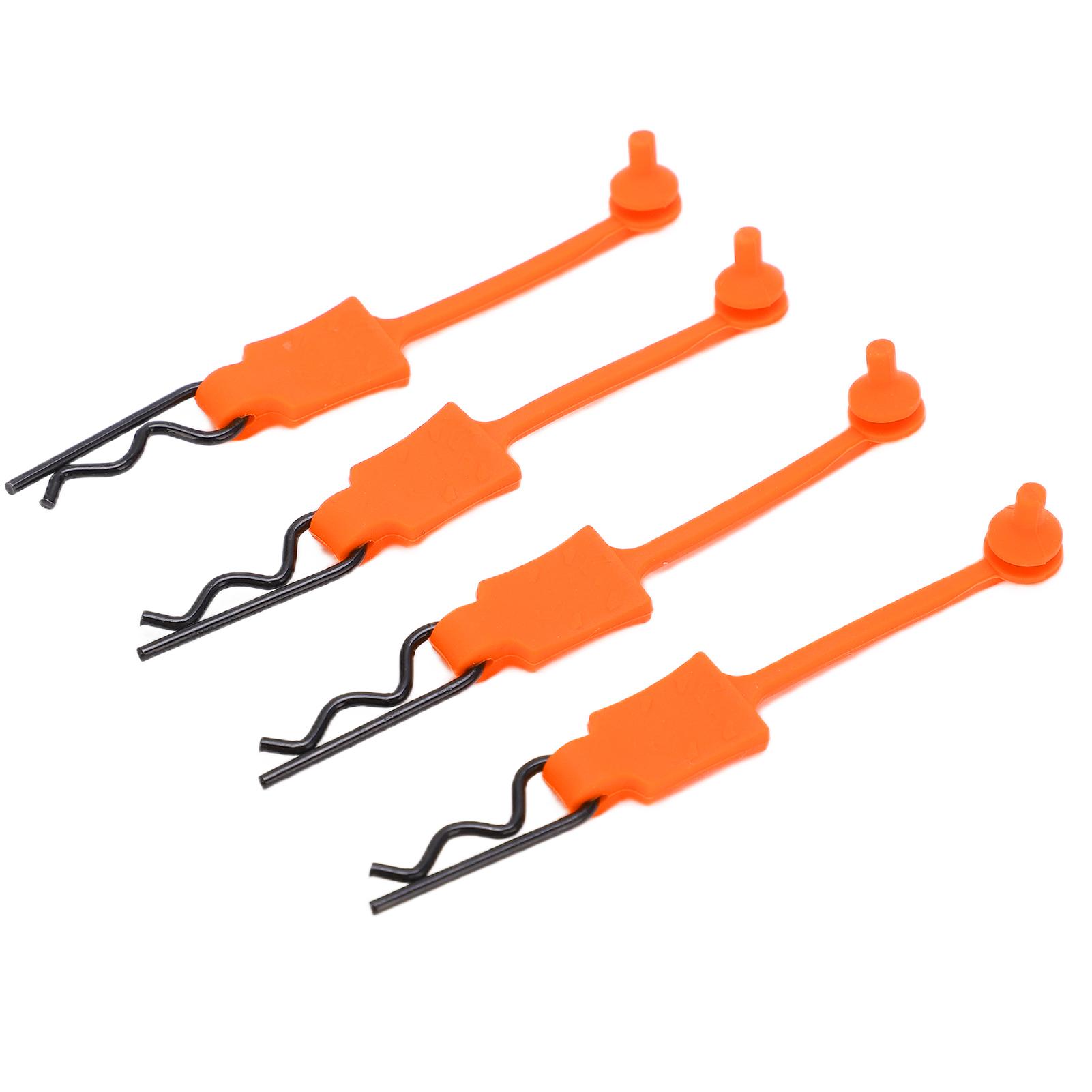 

4Pcs 1 10 RC Car Clips Pins Universal Car Shell Bolt Latch Clip Replacement Model Car Shell Accessory Orange помаранчевий