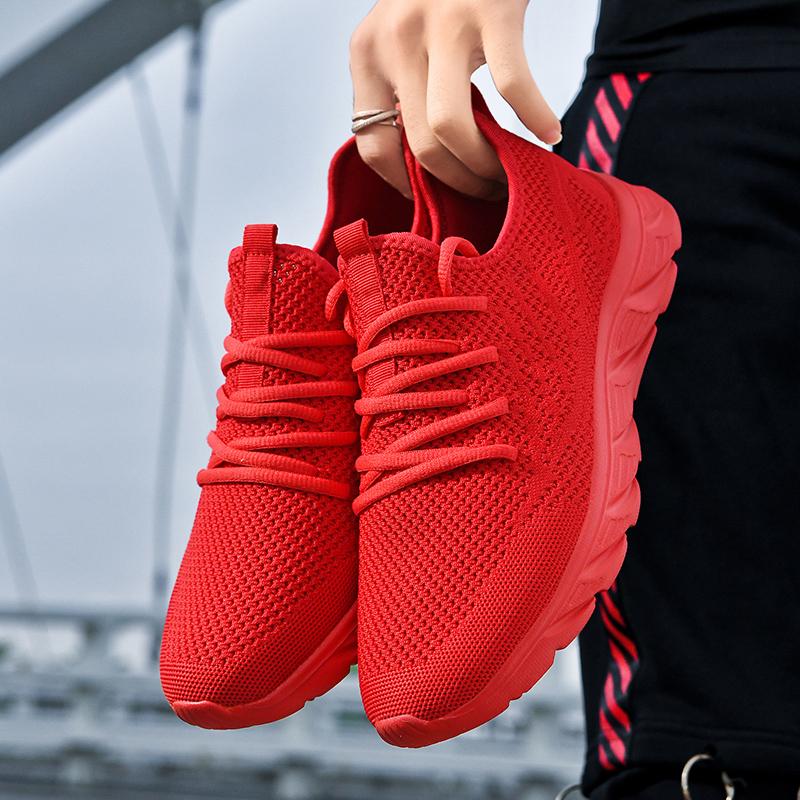 

Мужская обувь Дышащие Повседневные Кроссовки для Бега Легкие Летние Уличные Спортивные Мужские Летние Сетчатые Спортивные Кроссовки Ультралегкие Мягкие 39 красный