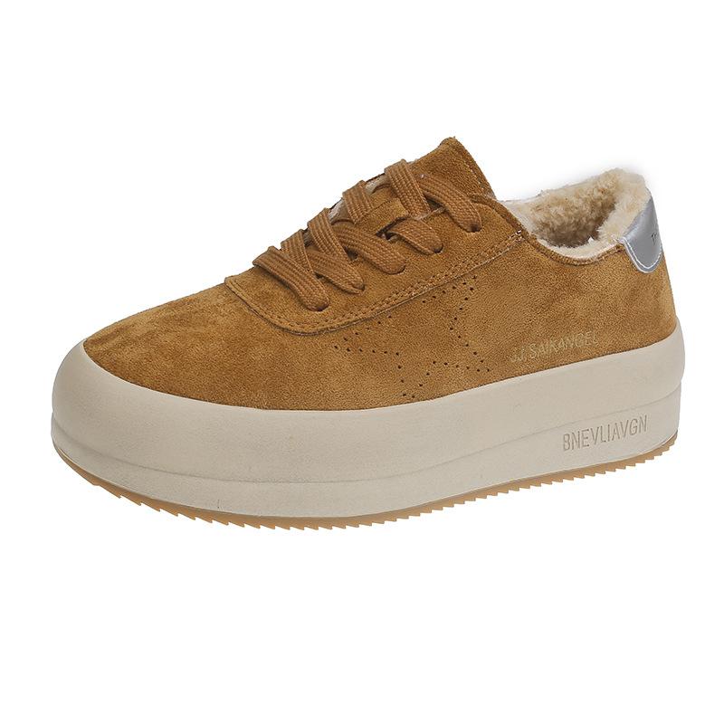 

Ziyan Como Lakeside~ Хлопковые туфли Женские Зимние Новинка 2025 Теплые и Флисовые Спортивные и Повседневные Туфли на Платформе Женские 40