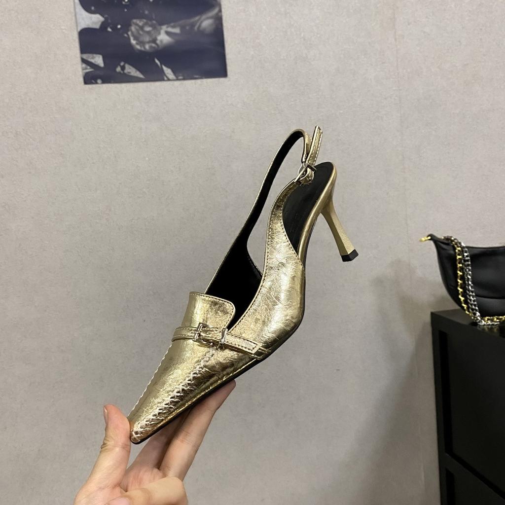 European and American Style Tie Line Bag Head High-heeled Sandals