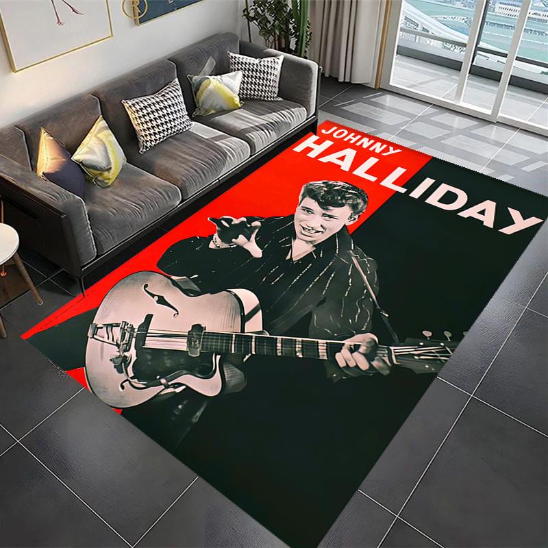 Rock Legend Johnny Halliday carpet Suitable for all seasons Home Decor Doormat Office chair cushion Protective pad