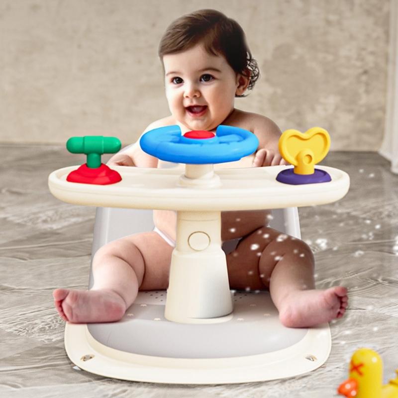 Leicht zu entfernender Badewannenstuhl Babysitz für die Badewanne Babybadesitz zum Sitzen beim Baden Bietet Rückenlehne für Babys
