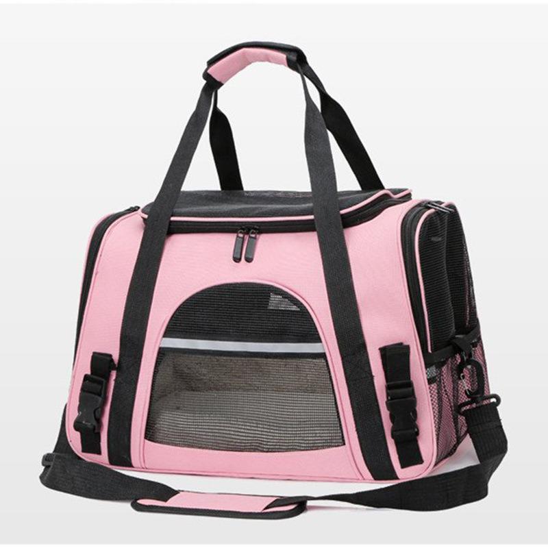 Portable Foldable Pet Crossbody Bag - Breathable Handbag for Cats & Dogs