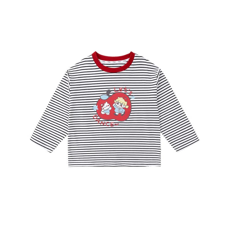 Dudu Family Baby Girls Striped Short-Sleeve Summer T-Shirt 120