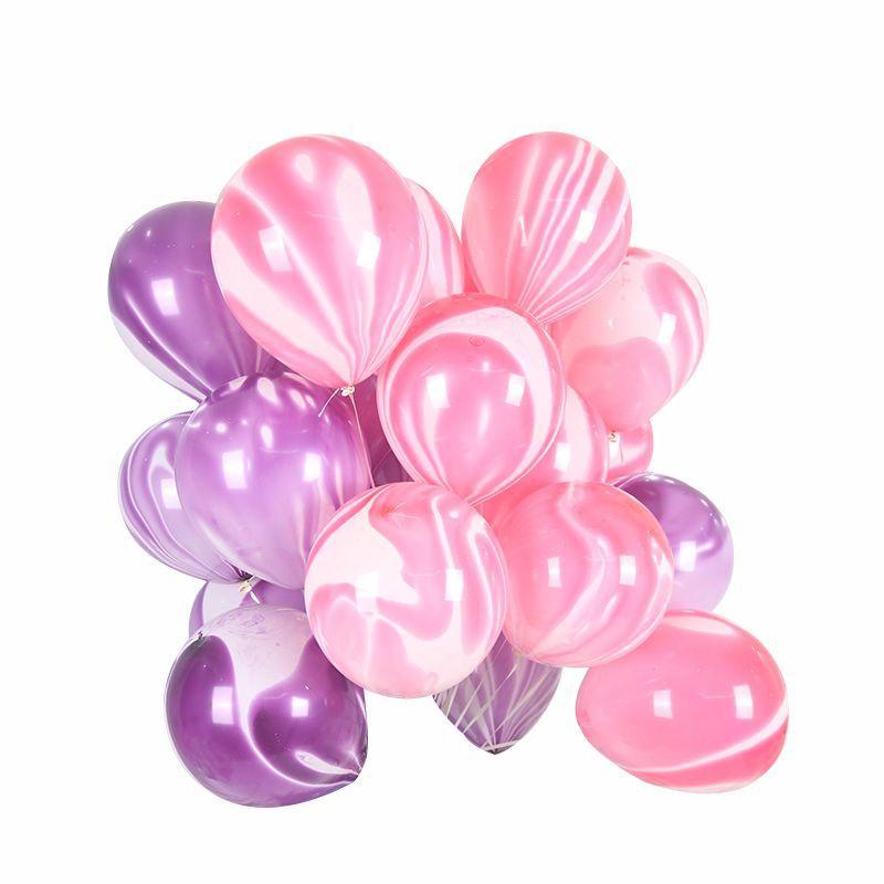 Agate Color Cloud 10 Inch 12 Inch Marble Pattern Latex Balloon Birthday Set Wedding Banquet Atmosphere Arrangement