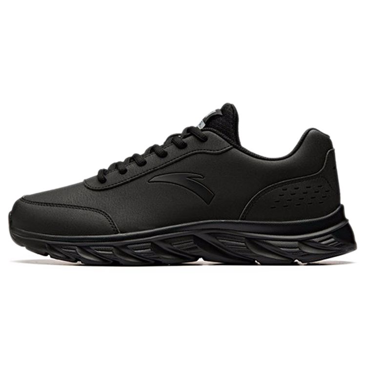 Anta Running Series Leather Men Black Running Sneakers 91835529-6 40.5