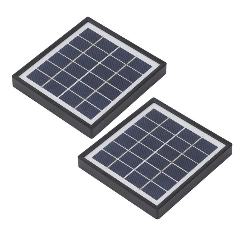 Pack Of 2 Easy Carry 5W Solar Module USB Charges Small Monocrystalline Silicon Charges for Outdoor Camping Hiking