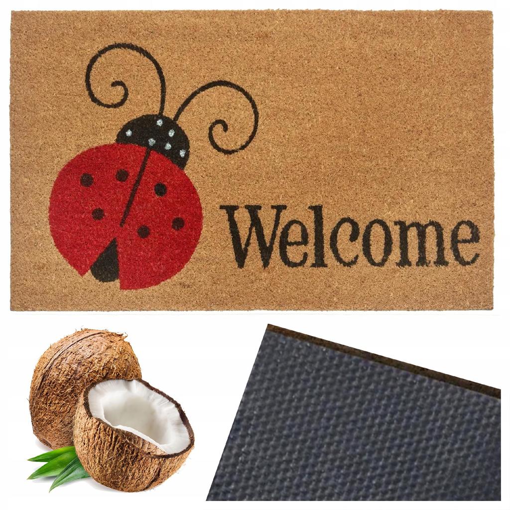[PACZB] Coconut fiber doormat for home 45x75cm D6855BIEDRONKA