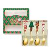 4 Piece Christmas Cutlery Set  Christmas Tree, Christmas, Snowman, Tea Fork, Soup Fork, Coffee Fork, Stirring Spoon, Fruit Fork, Meat For