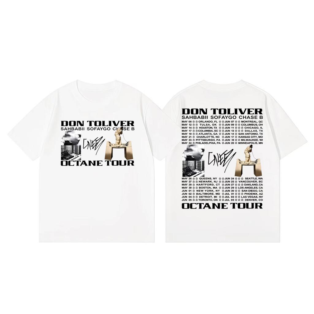 Don Toliver Octane Tour 2026 Maglietta Unisex Moda Donna Tendenza Hip Hop Manica Corta Maglietta Cotone Alta Qualità Magliette Oversize