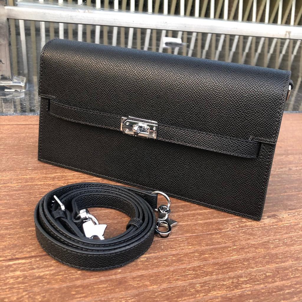 Foreign Trade Cross-border Explosion, Palm Pattern Kelly Bag, Genuine Leather Fashion Versatile Messenger Bag, Textured Cowhide Underarm Shoulder Bag