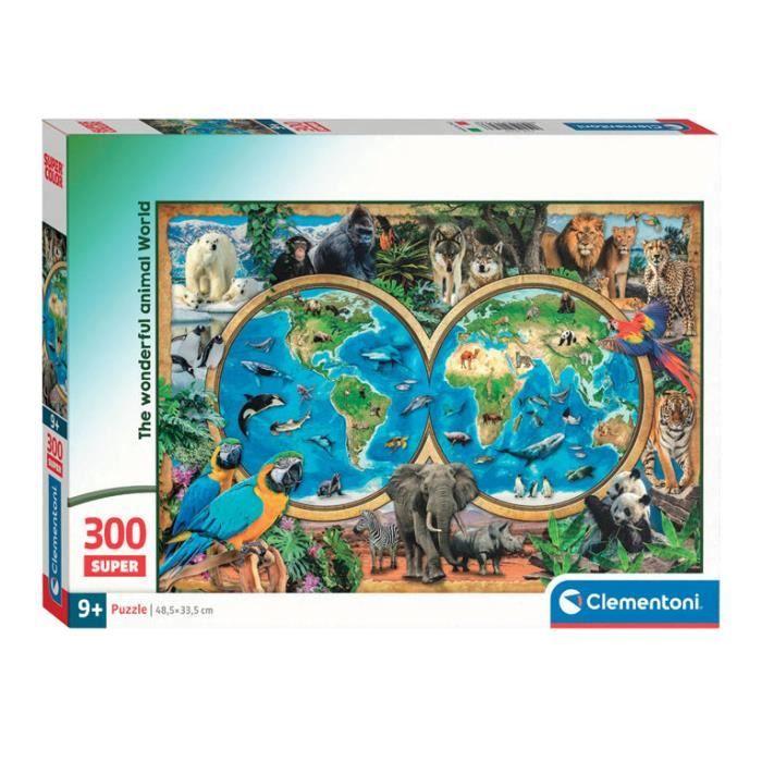 Clementoni jigsaw puzzle super color the wonderful animal world, 300st.