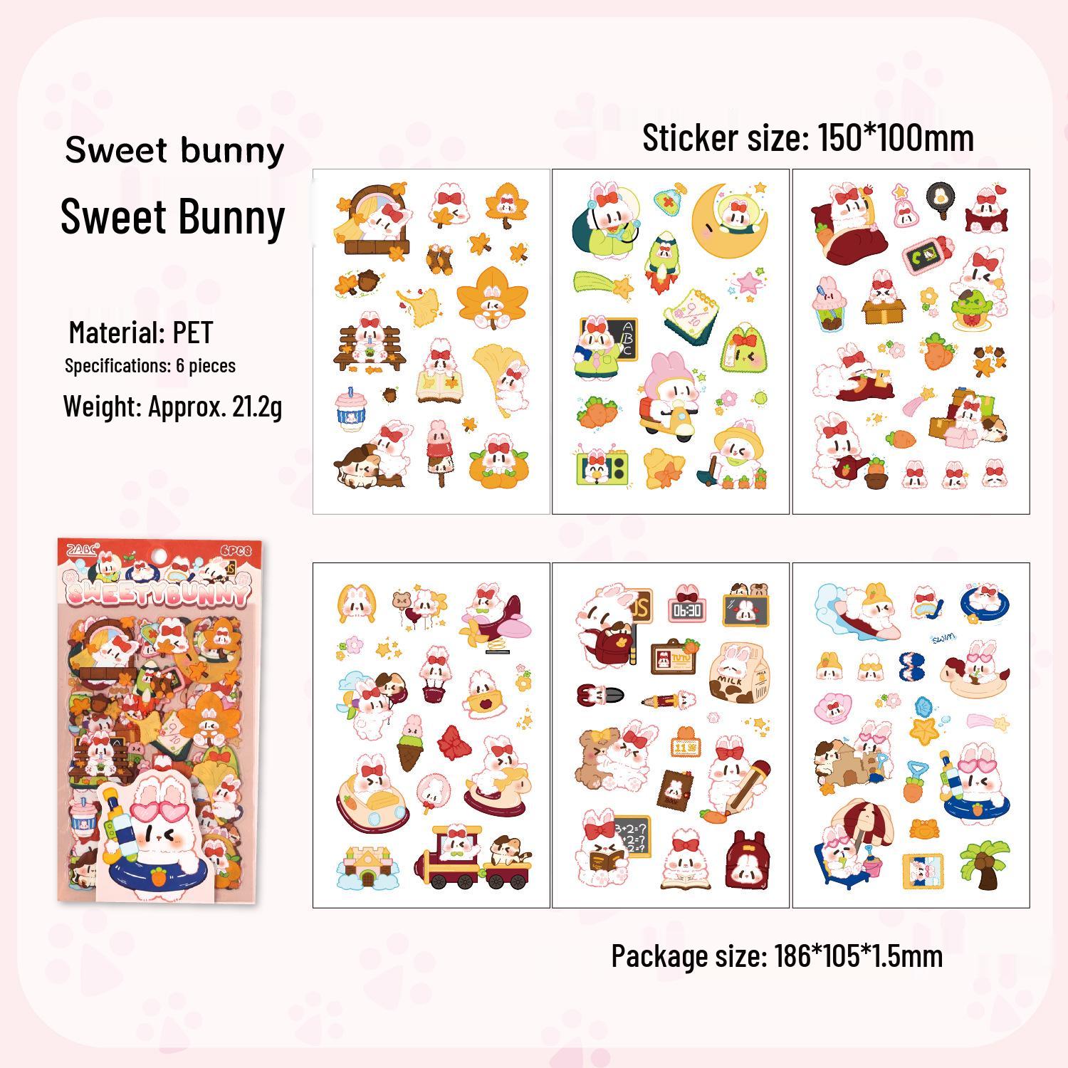 Yue Zhen Waterproof Cartoon Pet Stickers for Kids Journals