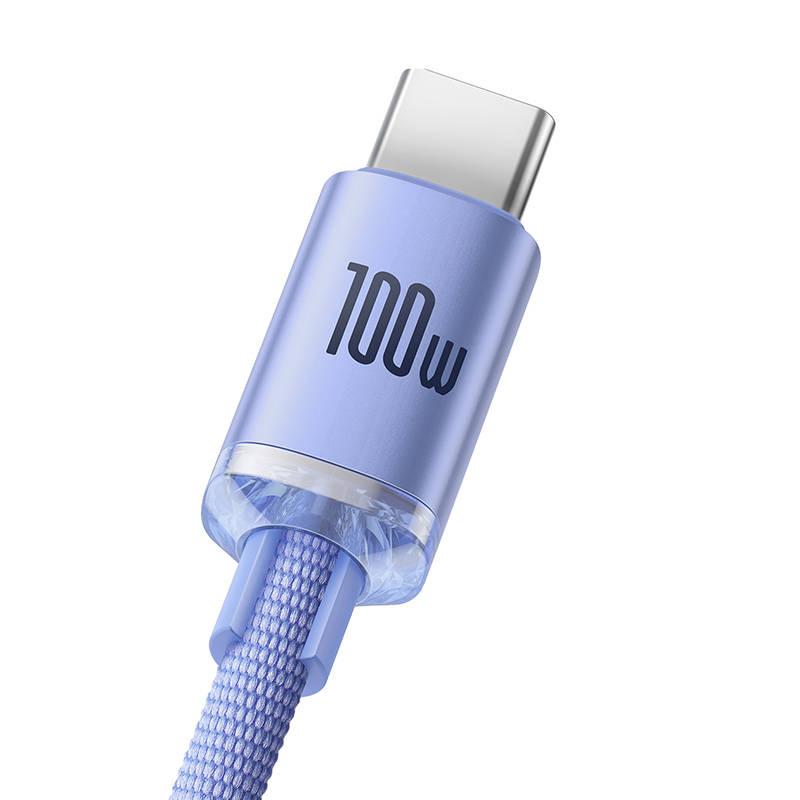 Cable Baseus  Baseus Crystal Shine Series Cable USB Cable for Fast Charging and Data Transfer USB Type A - USB Type C 100W 2m Purple (CAJY000505)