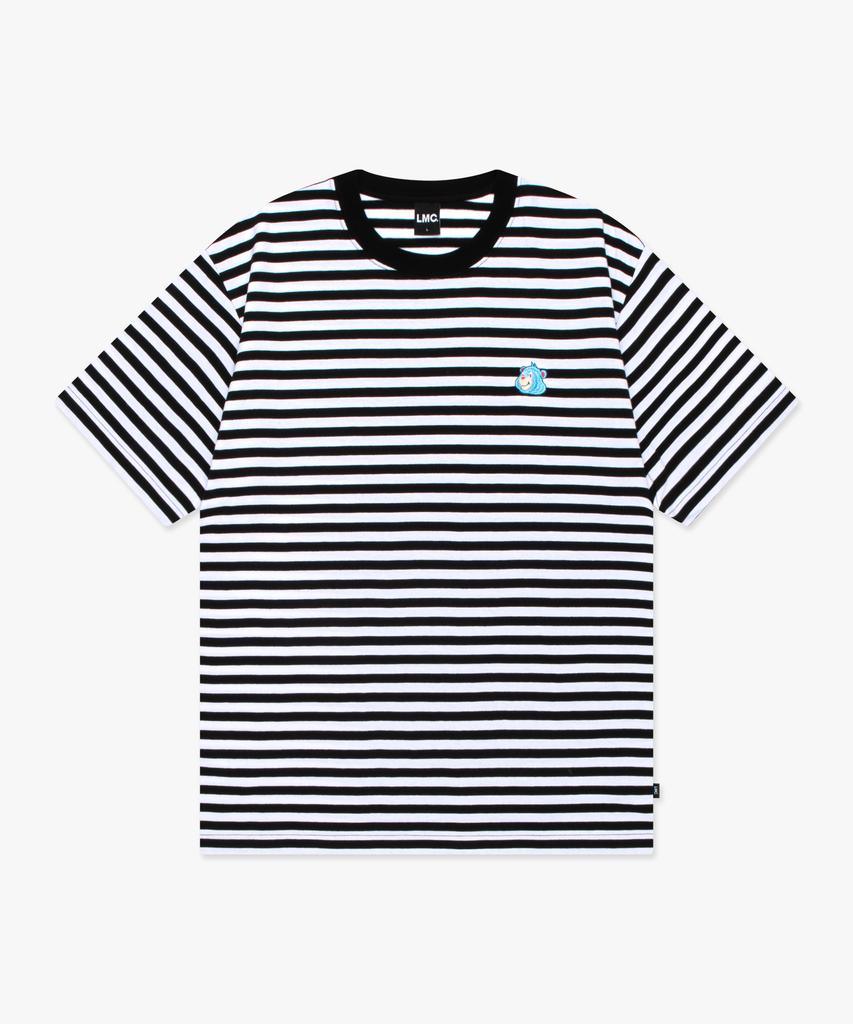 LMC Emb Bear Stripe Tee Black