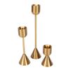 3pcs Different Heights Candlestick Holders Gold Metal Candle Holders  Wedding Centerpiece