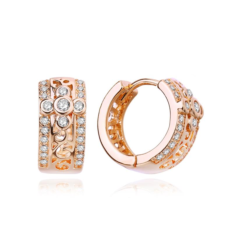 

Серьги-клипсы MINTHA, модные серьги цвета розового золота, свадебные повседневные модные украшения, серьги с кубическим цирконием для женщин, круглые серьги с геометрической формой для невесты A