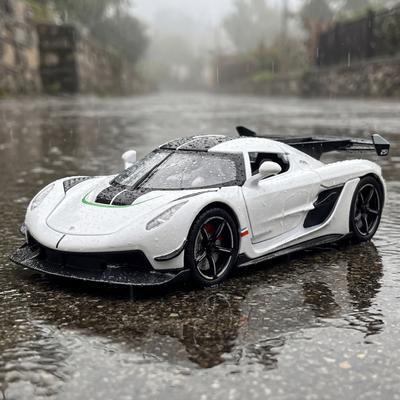 1:22 KSNG Jesko Alloy Sports Car Model Diecast Metal Toy Racing Vehicle Car Model Simulation Sound And Light Collection Children