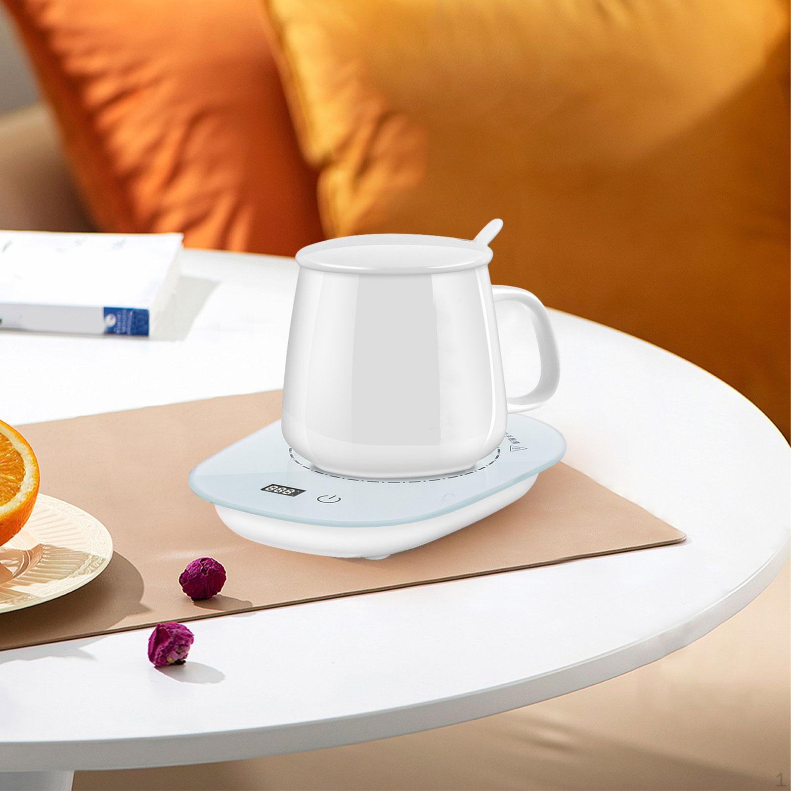 Compact Cup Warmer: Efficient Beverage Heating Pad for On-the-Go белый