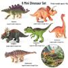 Dinosaur Mini Toy Set: Stegosaurus, T-Rex, Spinosaurus, Pterodactyl Models for Children