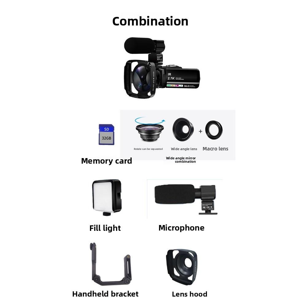 High Definition Digital Video Camera Home Travel Photography Camera Recording Shooting DV Camera