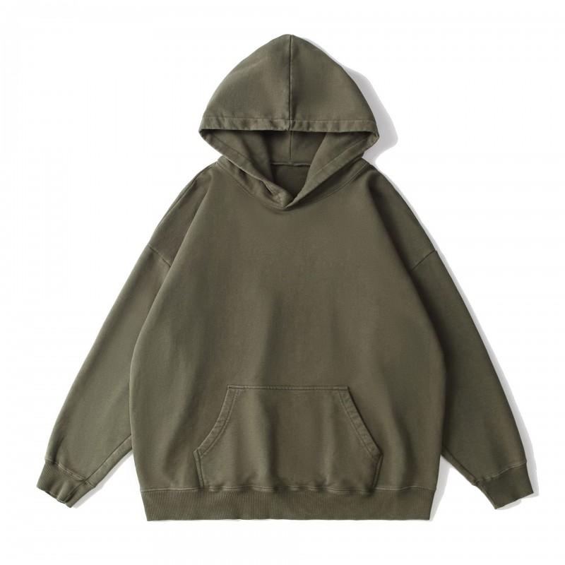 Unisex Oversized Cotton Hoodie With Washed Vintage Finish Loose Fit Casual Pullover Men Women