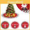 Soft And Comfy 80cm Holiday Tree Skirt Featuring Santa Claus And Reindeer