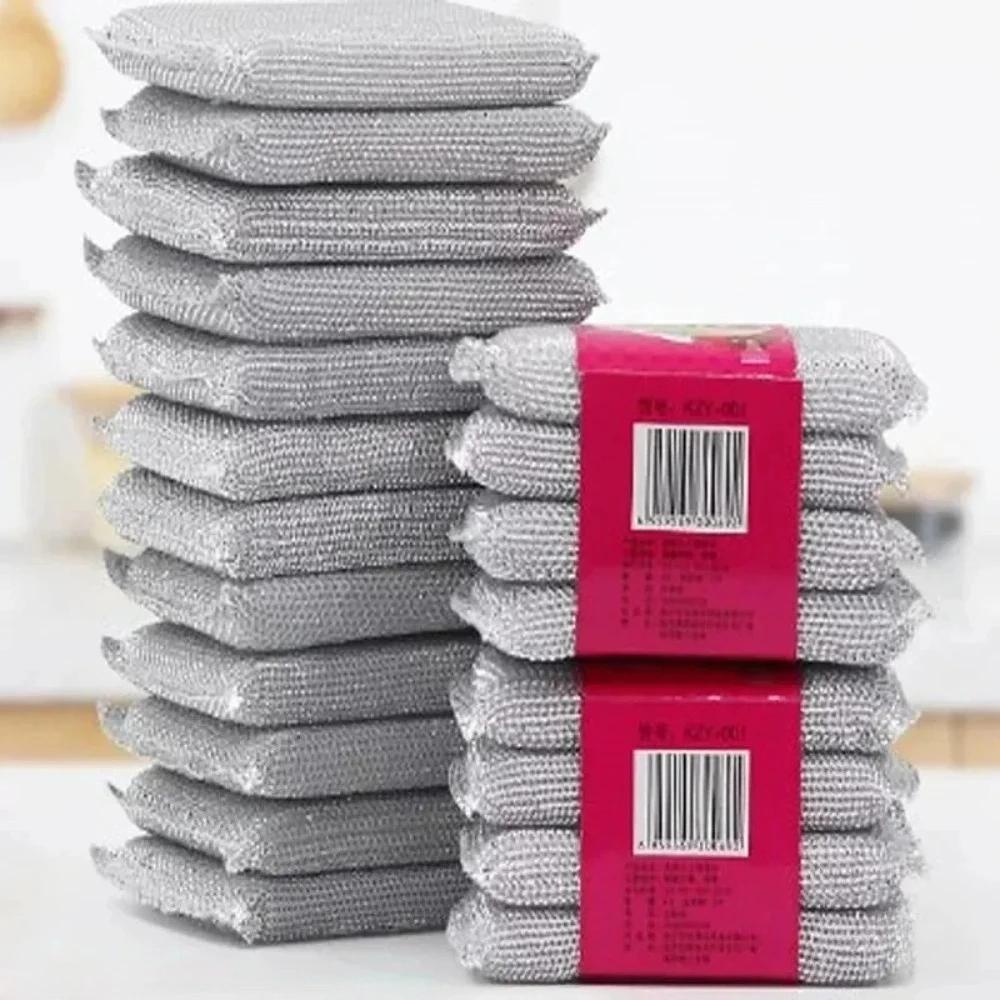 4 Pcs Gentle Dish Sponges - Scratch-Free Cleaning Pads for Pots, Pans, Cookware & Kitchen Surfaces, Reusable Kitchen Sponge