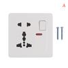 Universal Wall Socket With Led Light Switch 5 Hole Usb Wall Power Socket