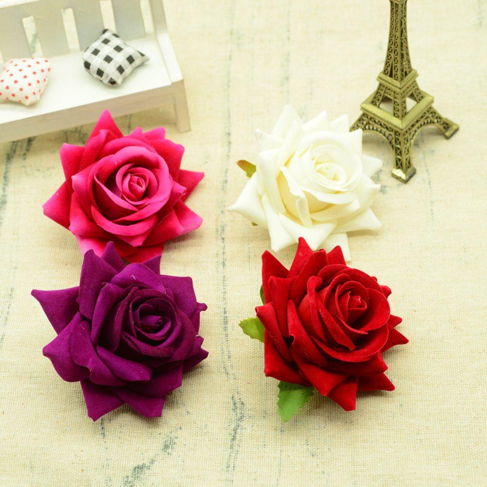 50/100PCS High Quality Artificial Flowers Festival Home Room Decoration Wedding Bridal Accessories DIY Wreath Gift Box Silk Rose