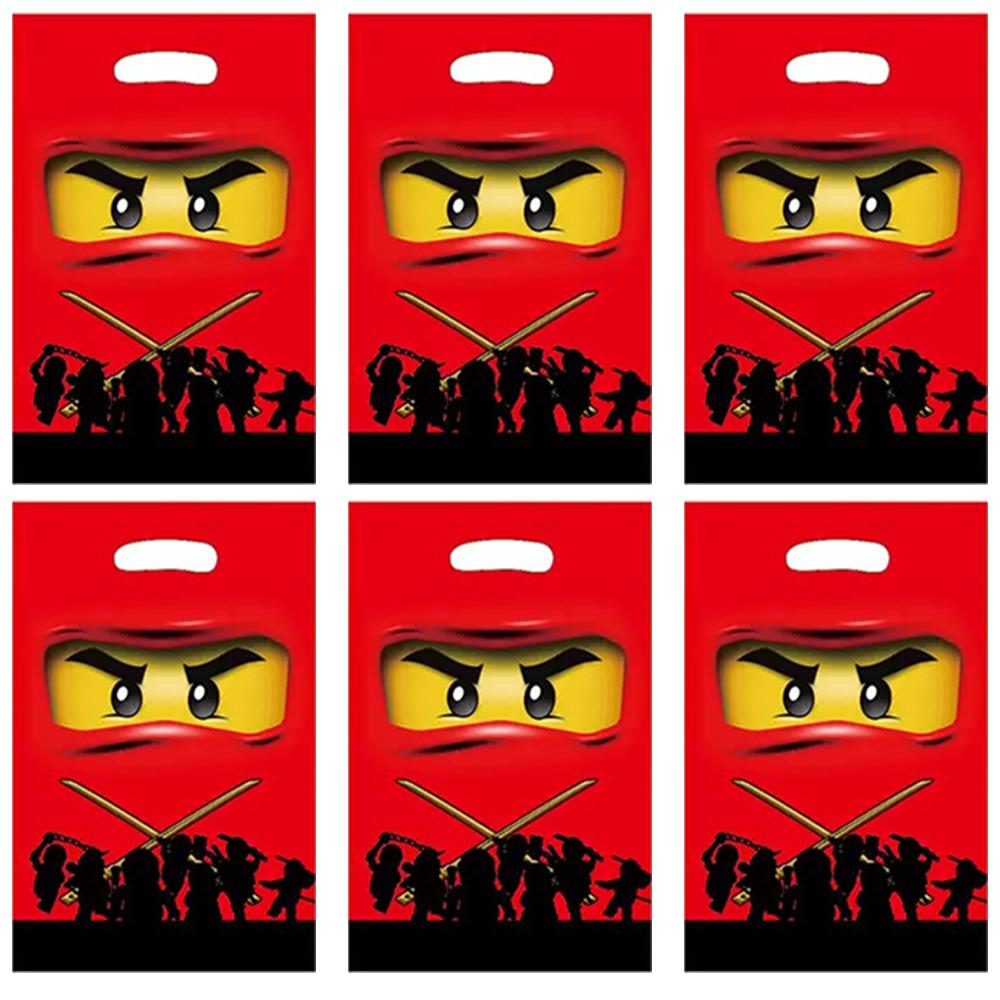 10Pcs Cartoon Ninja Gift Bag Birthday Party Supplies Candy Bag Gift Filling Bag Gifts to Guests Children Baby Shower Supplies