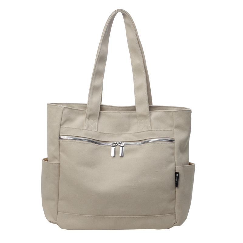 

Холщовая сумка Женская сумка через плечо Портативная большая сумка бежевый