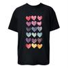 Colorful Hearts Adult T-Shirt Short Sleeves Tee Unisex Women Men Unisex T-Shirt
