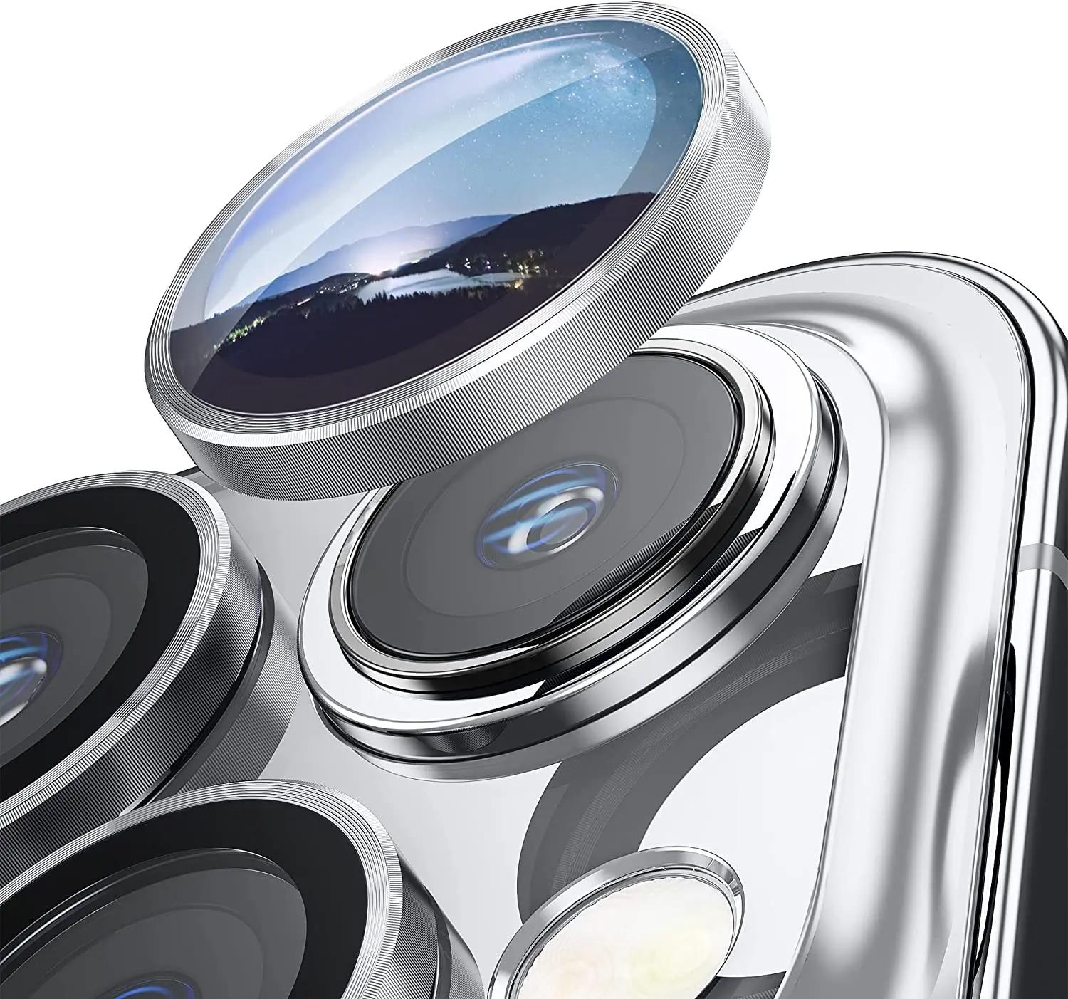 

Защитная крышка для объектива камеры для iPhone 15 Pro Max 14 Plus 13 14Pro iPhone15 13Pro 15Pro 15Plus аксессуары для защитной пленки для стекла For iPhone 15Pro Max серебряный