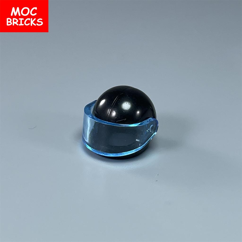 Non-Toxic 4Pcs/Lot Moc Bricks 30006 30124 88415 2446 City Motorcycle Helmet Visors Action Figure Accessory Assembles Particles Toys Gifts