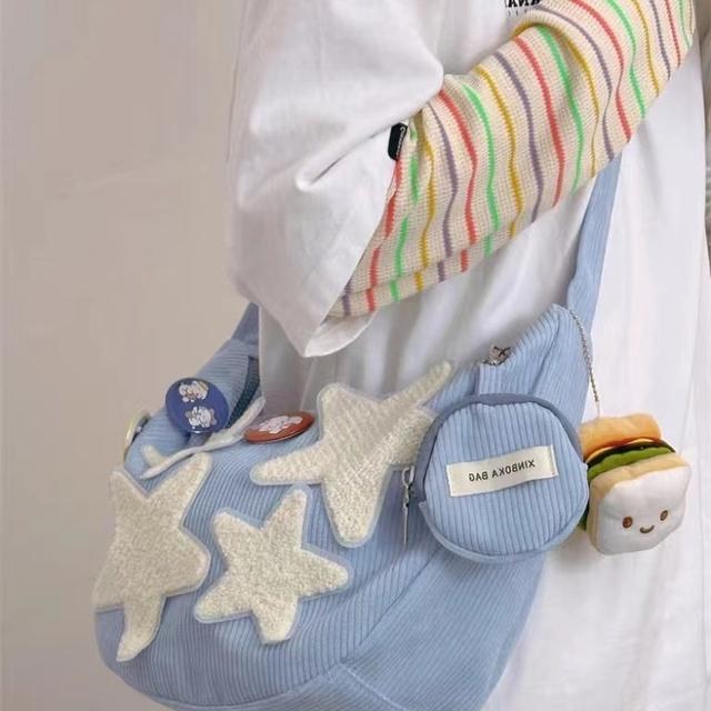 

Женская бархатная сумка-мессенджер, симпатичная, модная, ретро, со звездами, сумка-переноска Vagabond