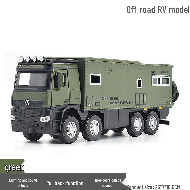Newao 1:32 Off-Road RV & Motorcycle Alloy Model with Lights & Sound