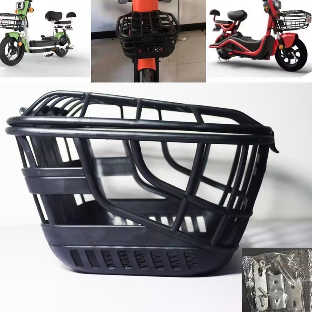 Bike Basket with Cover, Storage Basket, Easy to Install Bicycle Front for Electric Bikes