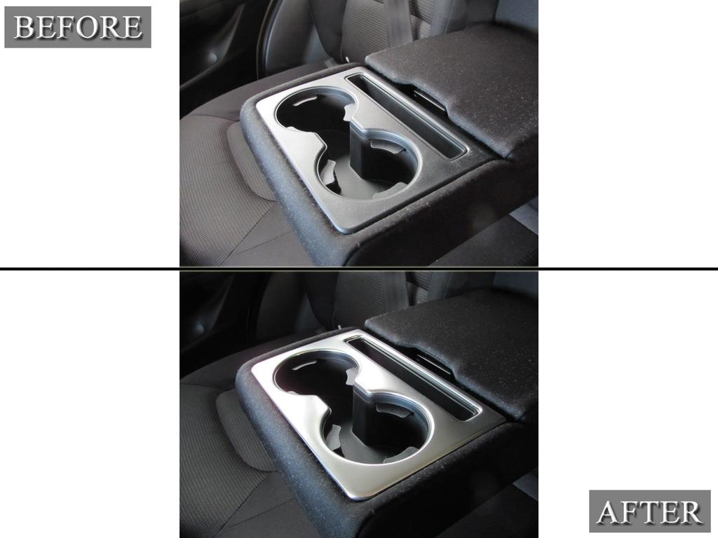 BRIGHTZ Stainless Steel Rear Cup Holder Cover for KF Compatible with FP Product CX-5 [INT-ETC-137]. KFEP, KF2P, KF5P, KFE, KF2, KF5, (2P, 5P), CX-5,