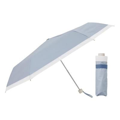 Ogawa Falten Lichtblockierend UV Blau Für Sonniges oder Regnerisches Wasser Ripsband Familie LINEDROPS 57419 Sonnenschirm, Regenschirm für Damen, Rate, 99,9% Schutz,